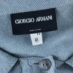 Giorgio Armani Button Down Drawstring Shirt L