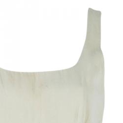 Pre Owned Giorgio Armani Off-white Flare Dress M