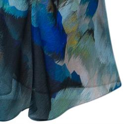 Pre Owned Giorgio Armani Multicolor Silk Maxi Dress S