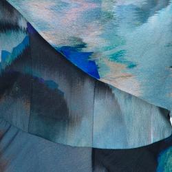 Pre Owned Giorgio Armani Multicolor Silk Maxi Dress S