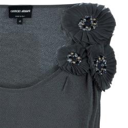 Giorgio Armani Grey Cashmere Sleeveless Top L