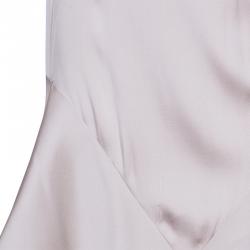 Pre Owned Giorgio Armani Ivory Silk Bias Cut Skirt L