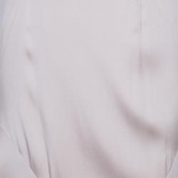 Pre Owned Giorgio Armani Ivory Silk Bias Cut Skirt L