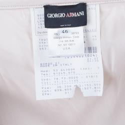 Pre Owned Giorgio Armani Ivory Silk Bias Cut Skirt L