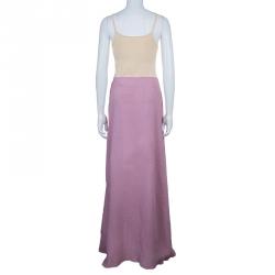 Giorgio Armani Lavender Crepe Maxi Skirt L