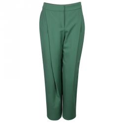 Pre Owned Giorgio Armani Green Tapered Trouser S