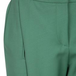 Pre Owned Giorgio Armani Green Tapered Trouser S