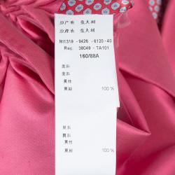 Pre Owned Giorgio Armani Pink Belted Silk Coat S