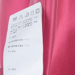 Pre Owned Giorgio Armani Pink Belted Silk Coat S