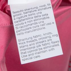 Pre Owned Giorgio Armani Pink Belted Silk Coat S