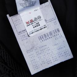 Pre Owned Giorgio Armani Black Knotted Yarn Surface Detail Zip Front Jacket S