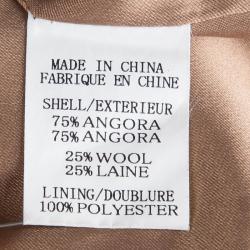 Pre Owned Giorgio Armani Beige Belted Coat XL