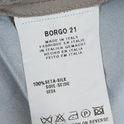 Pre Owned Giorgio Armani Beige Silk Sleeveless Tie Up Top S