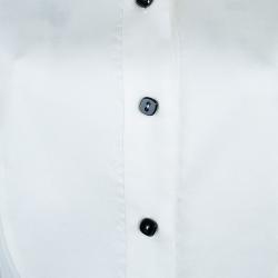 Pre Owned Giorgio Armani White Silk Shirt M