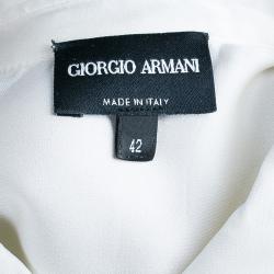 Pre Owned Giorgio Armani White Silk Shirt M