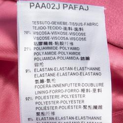 Pre Owned Giorgio Armani Pink Knit Collared Sleeveless Dress M