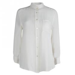 Giorgio Armani Off White Button Down Long Sleeve Shirt M