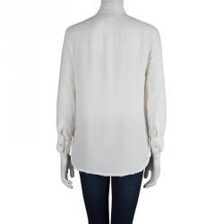 Giorgio Armani Off White Button Down Long Sleeve Shirt M