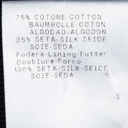 Pre Owned Giorgio Armani Navy Blue Cotton Striped Blazer S