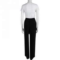 Pre Owned Giorgio Armani Black High Waist Wide Leg Trousers L