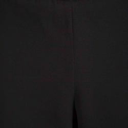 Pre Owned Giorgio Armani Black High Waist Wide Leg Trousers L