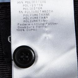 Pre Owned Giorgio Armani Black High Waist Wide Leg Trousers L