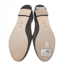 مملوكة مسبقًا Giuseppe Zanotti Grey Suede Star Studded Smoking Slippers Size 40.5