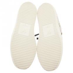 Pre Owned Giuseppe Zanotti Python Embossed Devon Slip On Sneakers Size 40