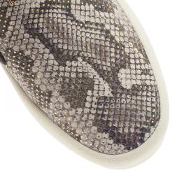 Pre Owned Giuseppe Zanotti Python Embossed Devon Slip On Sneakers Size 40