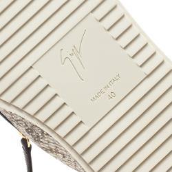 Pre Owned Giuseppe Zanotti Python Embossed Devon Slip On Sneakers Size 40