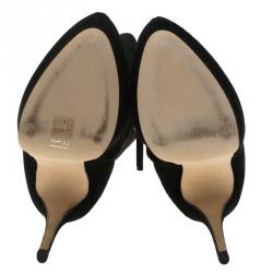 Pre Owned Giuseppe Zanotti Black Suede Platform Knee Boots Size 38