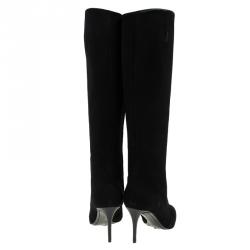 Pre Owned بوت للركبة جوسيبي زانوتي سويدي أسود مقاس 37