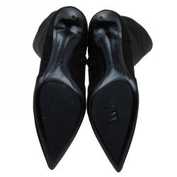 Pre Owned بوت للركبة جوسيبي زانوتي سويدي أسود مقاس 37