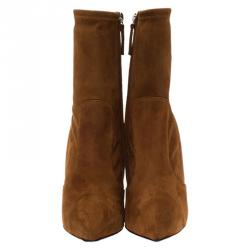 Pre Owned حذاء بوت للكاحل جوسيبي زانوتي سويدي بني مقاس 38.5