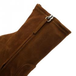 Pre Owned حذاء بوت للكاحل جوسيبي زانوتي سويدي بني مقاس 38.5