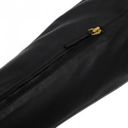 Pre Owned Giuseppe Zanotti Black Leather Pointed Wedge Over the Knee Boots Size 40