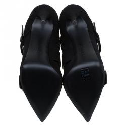 مملوكة مسبقًا حذاء بوت للكاحل جوسيبي زانوتي نعل سميك بأبزيم سويدي أسود مقاس 38