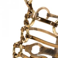 مملوكة مسبقًا Giuseppe Zanotti Gold Chained Leather Gladiator Sandals Size 40