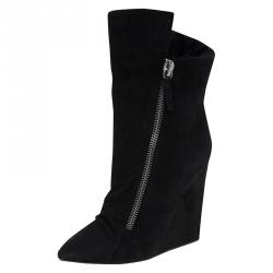 مملوكة مسبقًا حذاء بوت للكاحل جوسيبي زانوتي كعب روكى سويدي أسود مقاس 38