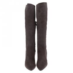 Pre Owned بوت للركبة جوسيبي زانوتي سويدي بيج مقاس 40