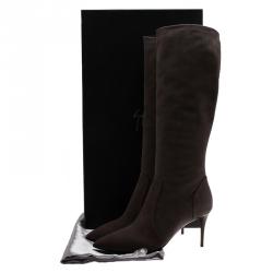 Pre Owned بوت للركبة جوسيبي زانوتي سويدي بيج مقاس 40