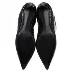 Pre Owned بوت للكاحل جوسيبي زانوتي نقشة جلد الثعبان أسود مقاس 40