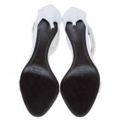 Pre Owned صندل بحزام للكاحل جوسيبي زانوتي بعيون جلد أبيض مقاس 37