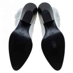 مملوكة مسبقًا بوت جوسيبي زانوتي كاوبوي غانز 55 جلد أبيض زخرفة الثعبان مقاس 39