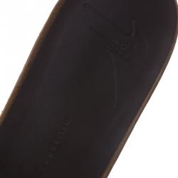 Pre Owned صندل سلايد جوسيبي زانوتي سابوت كانفاس أزرق حلية نسر نعل سميك مقاس 38