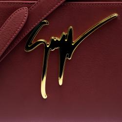 Giuseppe Zanotti Red Leather Angelina Top Handle Bag