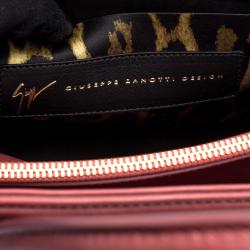 Giuseppe Zanotti Red Leather Angelina Top Handle Bag
