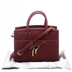 Giuseppe Zanotti Red Leather Angelina Top Handle Bag