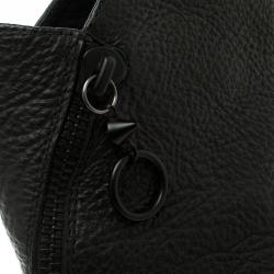 Pre Owned حذاء بوت كاحل جوسيبي زانوتي مقدمة مدببة لمسات سحاب صناعي جلد أسود مقاس 40.5