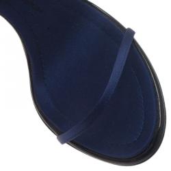 Pre Owned Giuseppe Zanotti Navy Blue Sandals Size 39